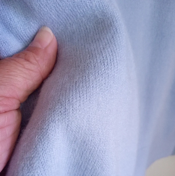 M&S Collection Cornflower blue Cashmillon side split crew jumper women's size 8 - Picture 7 of 9